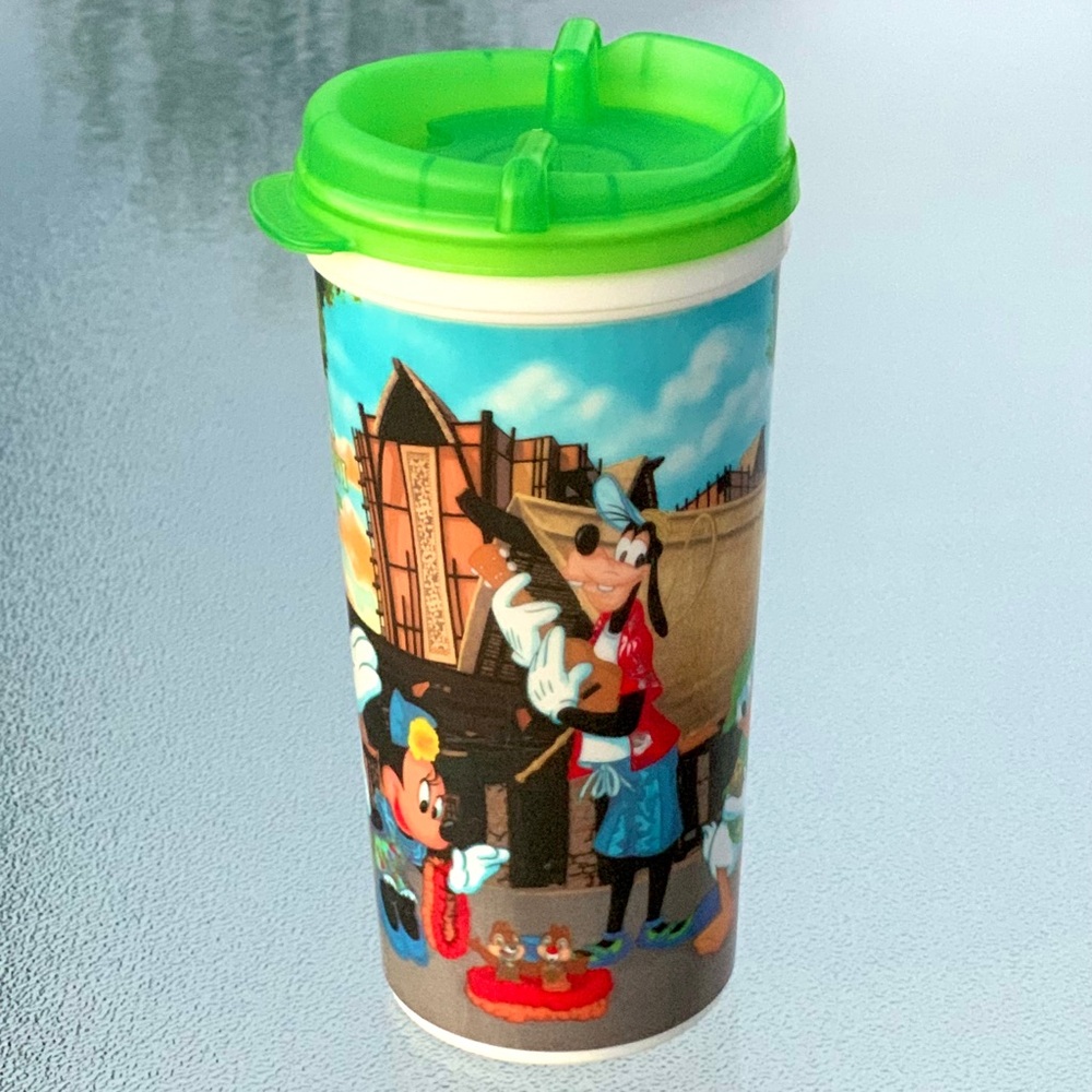 Disney Aulani Hawaii Resort Travel Tumbler Mug, Bright Green Handle and Lid - Picture 2 of 9